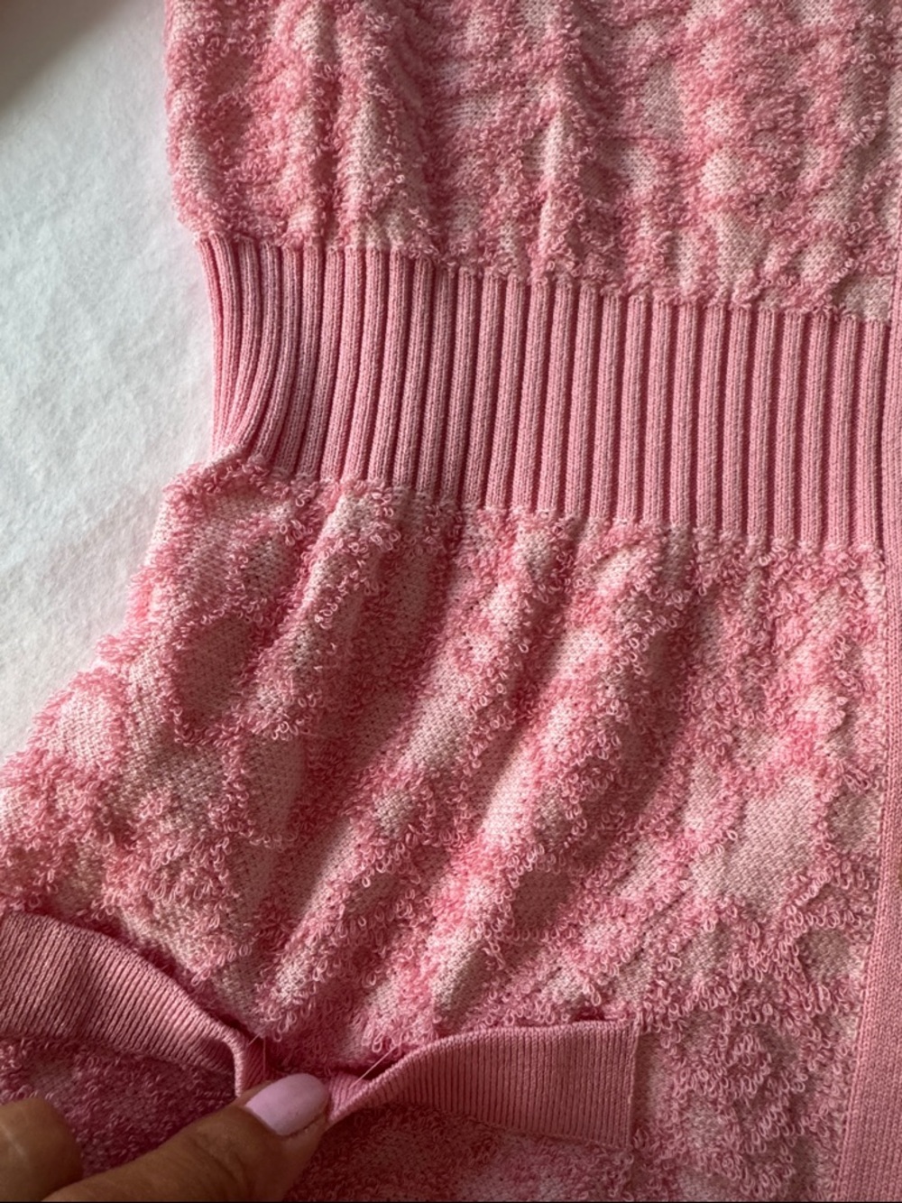 CHANEL Pink Lace-Textured Button-Front Knit Dress Cardigan - Picture 8 of 13